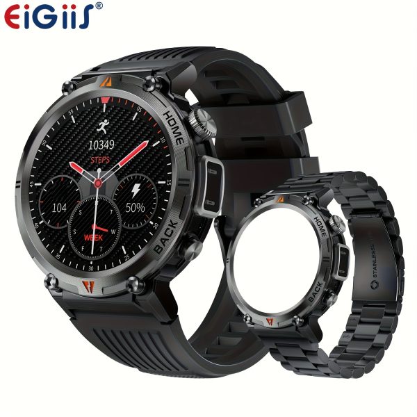 EIGIIS Smart Watch Con Linterna Para Hombres Mujeres, 1.45-Pulgadas Inalámbrico Reloj Rastreador De Actividad Para Teléfono Android Y IOS - Imagen 11