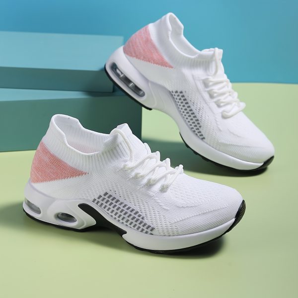 Zapatillas Deportivas De Moda Para Mujer Con Suela De Cojín De Aire, Transpirables Y Tejidas Como Calcetines Para Correr En Carretera - Imagen 5