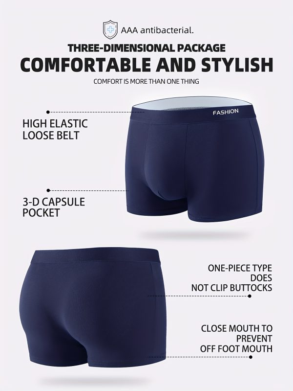 10 Calzoncillos Antibacterianos para Hombre, Shorts Casuales tipo Boxer, Calzoncillos Boxer Elásticos Transpirables y Cómodos, Shorts Deportivos - Imagen 3