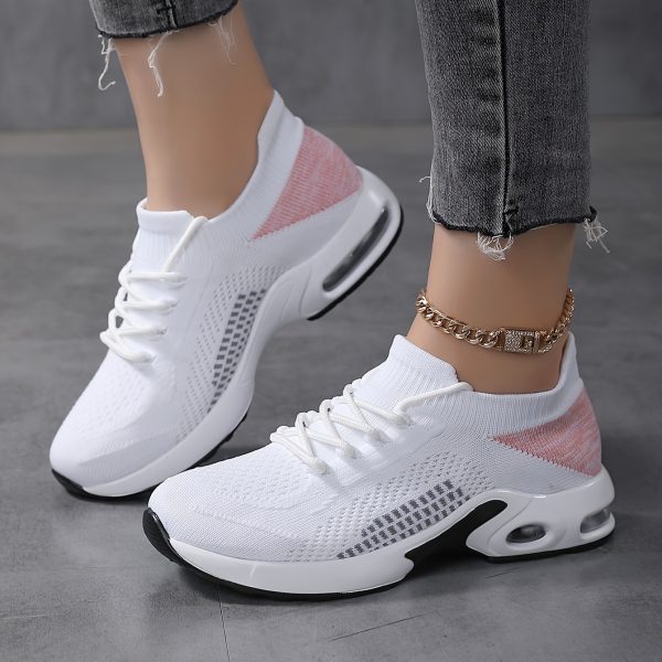 Zapatillas Deportivas De Moda Para Mujer Con Suela De Cojín De Aire, Transpirables Y Tejidas Como Calcetines Para Correr En Carretera - Imagen 3