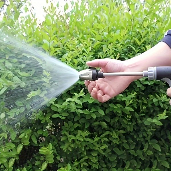 Pistola de agua de alta presión para lavado de autos, 1 pieza, boquilla multifunción para manguera de jardín, pulverizador de varilla engrosada ajustable con punta de cobre chapado, adaptador de conexión rápida universal de 3/4" y 1/2" para herramientas d - Imagen 9