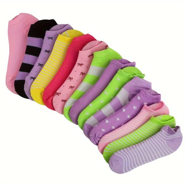 20 Pares de Calcetines de Colores Dulces, Calcetines Casuales y Transpirables de Tobillo Bajo, Medias y Lencería para Mujeres - Imagen 11