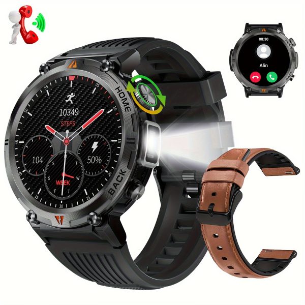 EIGIIS Smart Watch Con Linterna Para Hombres Mujeres, 1.45-Pulgadas Inalámbrico Reloj Rastreador De Actividad Para Teléfono Android Y IOS - Imagen 13