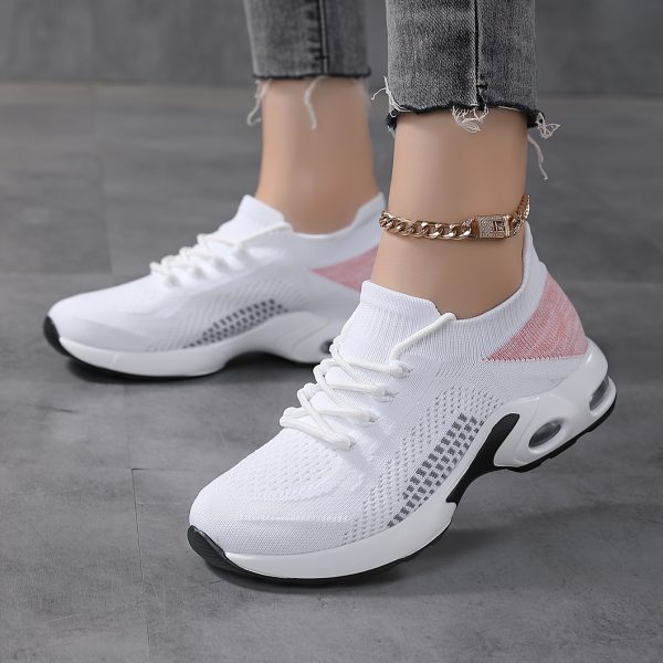 Zapatillas Deportivas De Moda Para Mujer Con Suela De Cojín De Aire, Transpirables Y Tejidas Como Calcetines Para Correr En Carretera