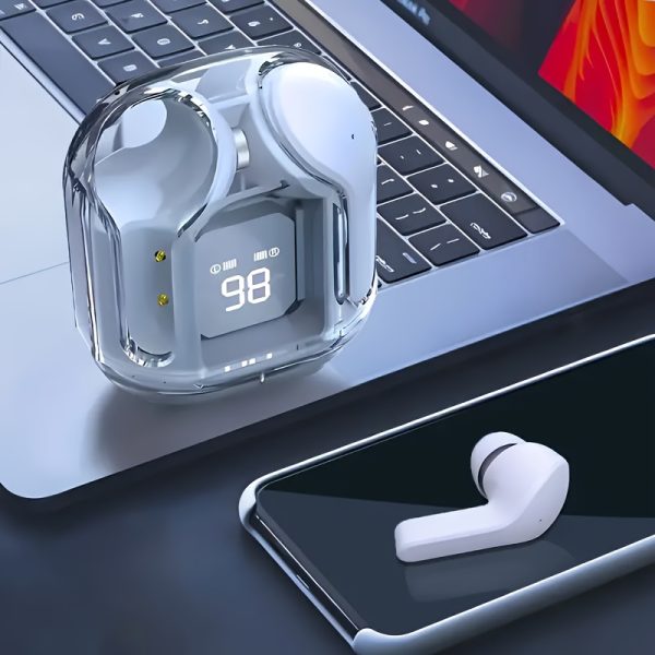 Auriculares Inalámbricos TWS para Juegos con Sonido Estéreo HIFI, Pantalla LED, Batería de Litio Recargable, Compatibles con Smartphones, Micrófono Capacitivo, Diseño Intrauditivo, Duración de Batería Larga, Carga Universal - Perfectos para Adultos - Imagen 2