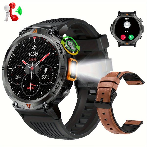 EIGIIS Smart Watch Con Linterna Para Hombres Mujeres, 1.45-Pulgadas Inalámbrico Reloj Rastreador De Actividad Para Teléfono Android Y IOS - Imagen 14